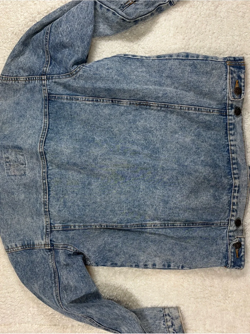 Light Blue Kids Denim Jacket with Chest Pockets - Unbranded